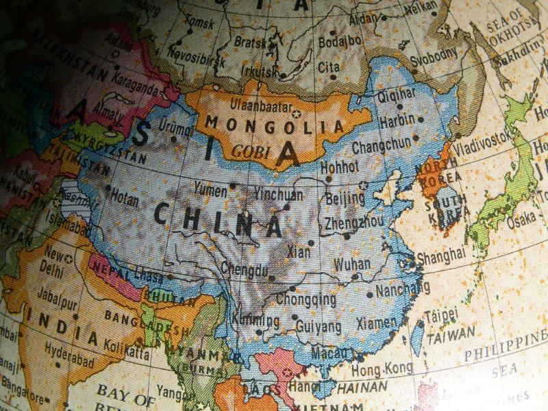 china map globe